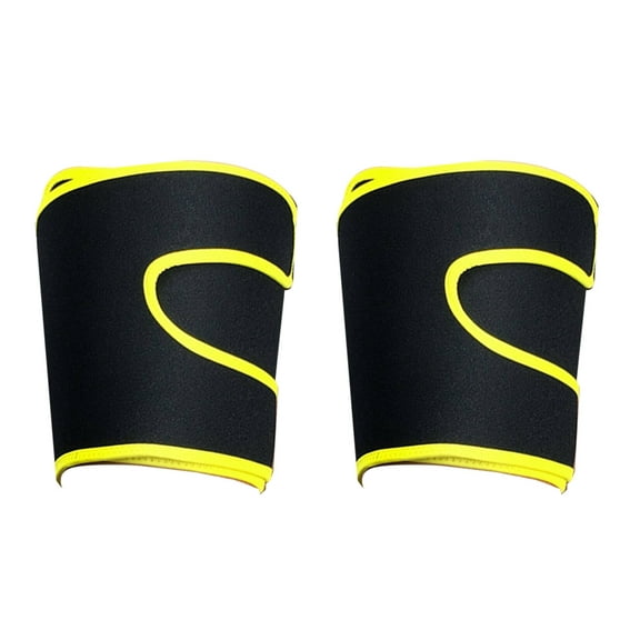BESTSKY 2Pcs Thigh Brace,Non-Slip Thigh Support Compression Sleeve,Comfortable Stable Leg Bandage,Yellow
