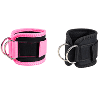 BESTSKY 2Pcs Yoga Mat Strap,Leg & Hip Sculpting Support Stretching Strap,Soft Comfortable Design Yoga Strap,Pink & Black