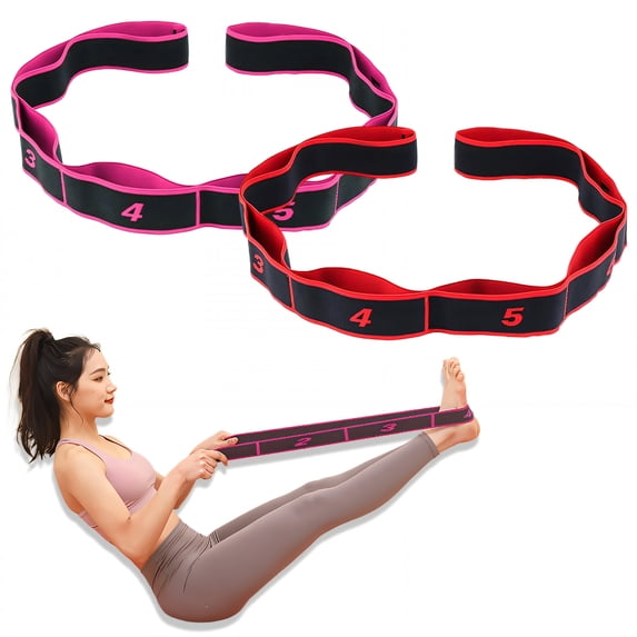BESTSKY 2Pcs Yoga Strap,Shoulder Assist Stretch Strap,Yoga Straps for Stretching Home Gym Physical Therapy,Style1