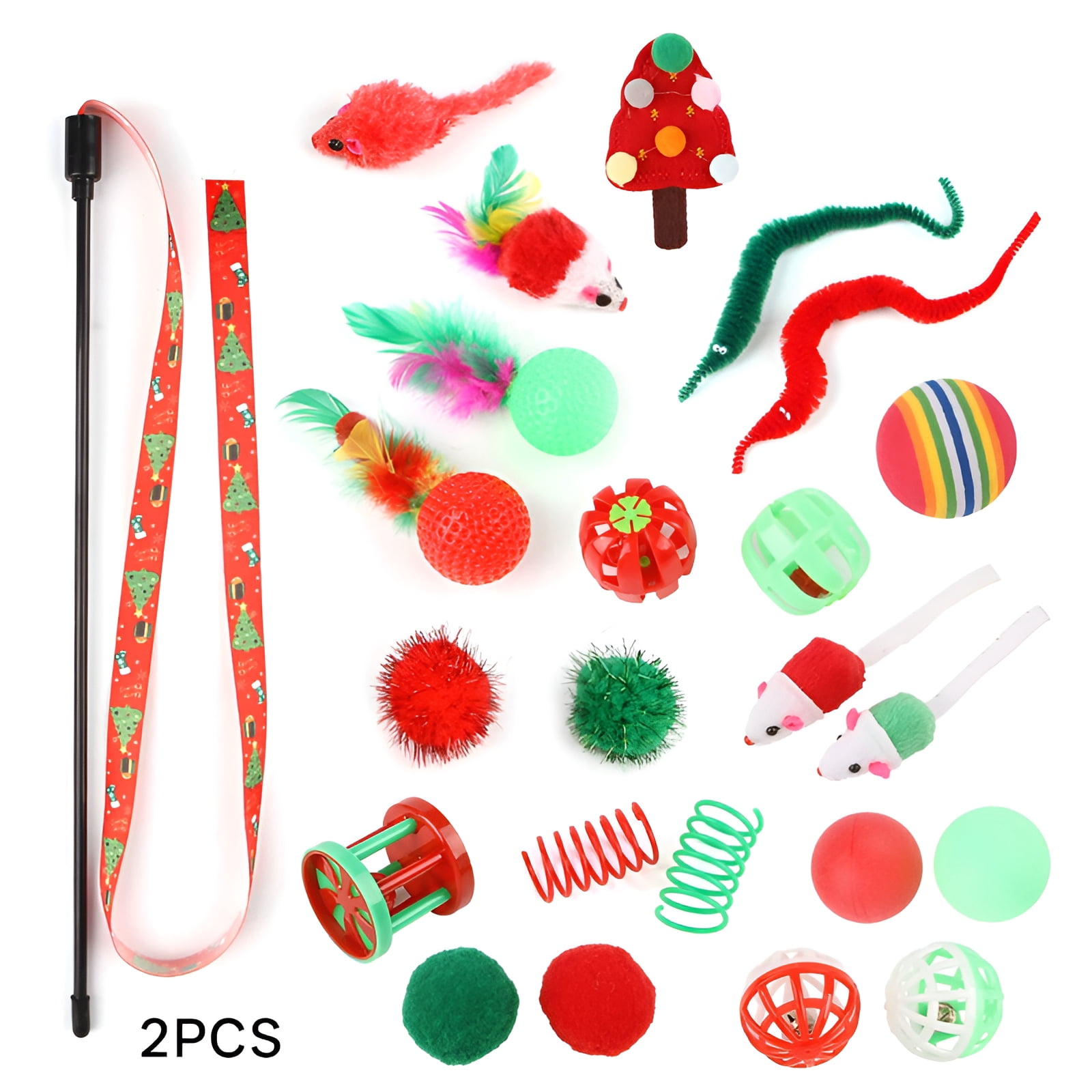 View of BESTSKY 2Sets Interactive Cat Toy,Colorful Options Spark Daily ...