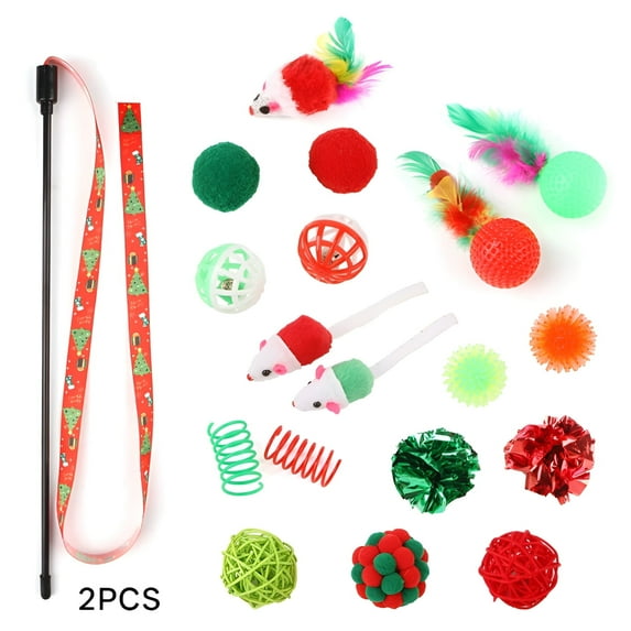 BESTSKY 2Sets Interactive Cat Toy,Cat Accessories,Kitten Toys for Indoor Kittens,Colormixing2