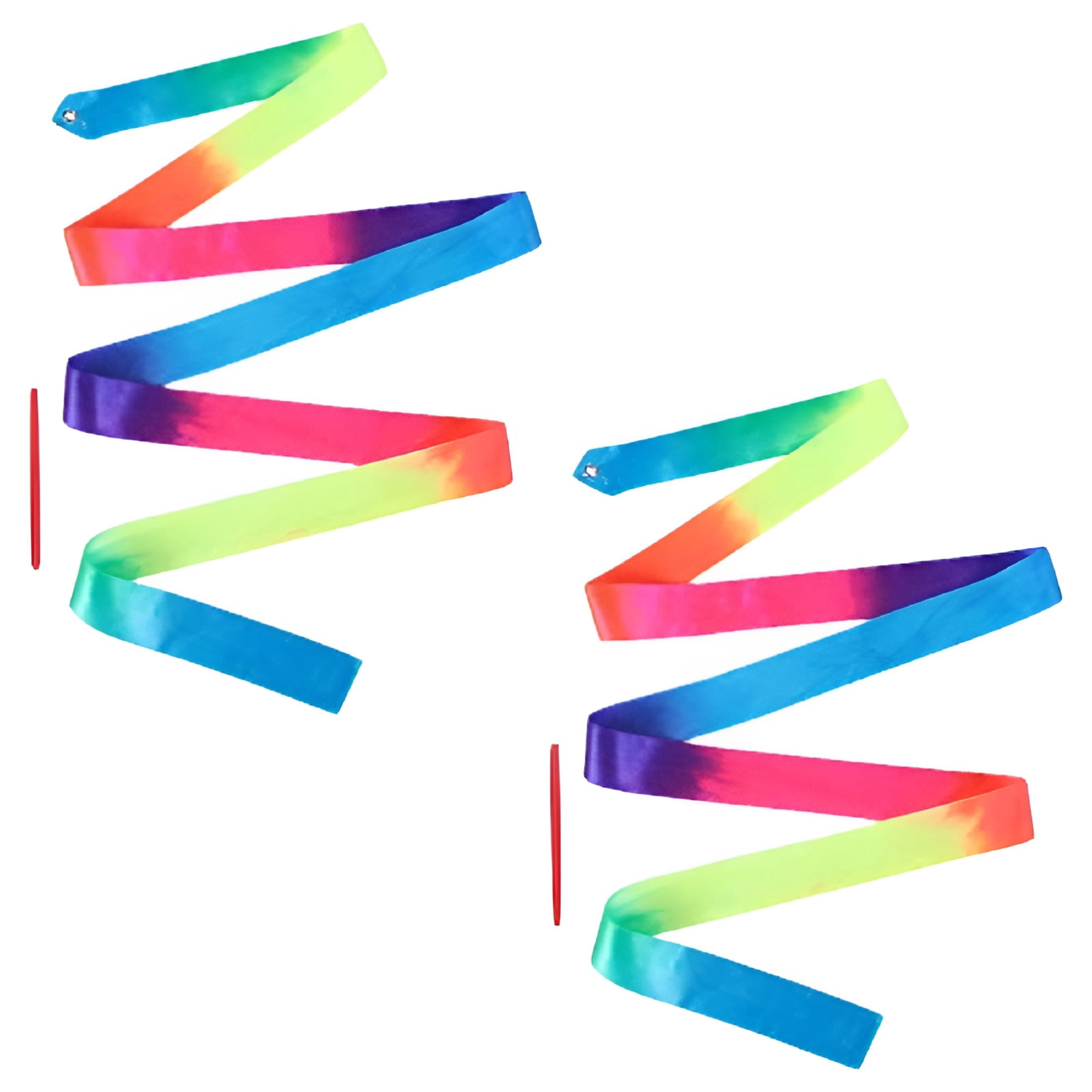 BESTSKY 2pcs Rainbow Dance Ribbon Wand, 78.7inch Rhythmic Gymnastics ...