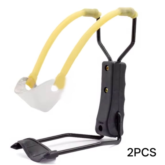 BESTSKY 2pcs Slingshots for Adults Yellow/Black, 8 Inch Slingshot