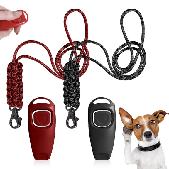 BESTSKY 2pcs/set Dual Purpose Dog Whistle Training And Recall Tool With Easy Blowing Sounds Training Whistle