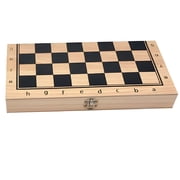 BESTSKY 3 Chess Set - 24x24cm Folding Wooden Chess Board with Storage - Chess Checkers Backgammon Beginners Adults,Easy for Travel