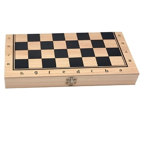 BESTSKY 3 Chess Set - 24x24cm Folding Wooden Chess Board with Storage - Chess Checkers Backgammon Beginners Adults,Easy for Travel