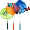 thumbnail image 1 of BESTSKY 3 Pack Colored Telescopic Butterfly Nets for Catching Insects Bugs Fishing Outdoor Toy for Kids Playing Extendable from 6.8"To 34", 1 of 8