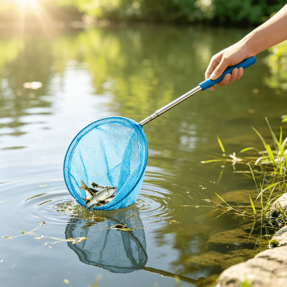 BESTSKY 3 Pack Extendable Retractable Bug and Butterfly Catching Net - Perfect For Catching Bugs, Insects, Small Fish Safe bug catcher for kids