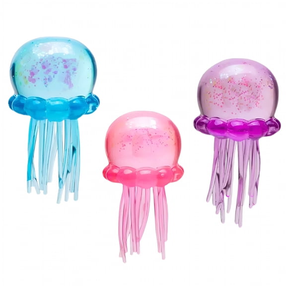 BESTSKY 3 Pack Fidget Toys Dream Soft and Fluffy Jellyfish,Cube Squishies Anxiety Stress Relief,Soft and Fluffy Stress Cube-Drop Malt Sugar Balls,Fidgets Sensory Toys for Autism Classroom Prize Toys