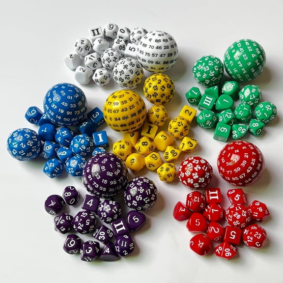 BESTSKY 3 Set Polyhedral Dice Set,D3-D100 for DND RPG Tabletop Games Dnd Dice Set