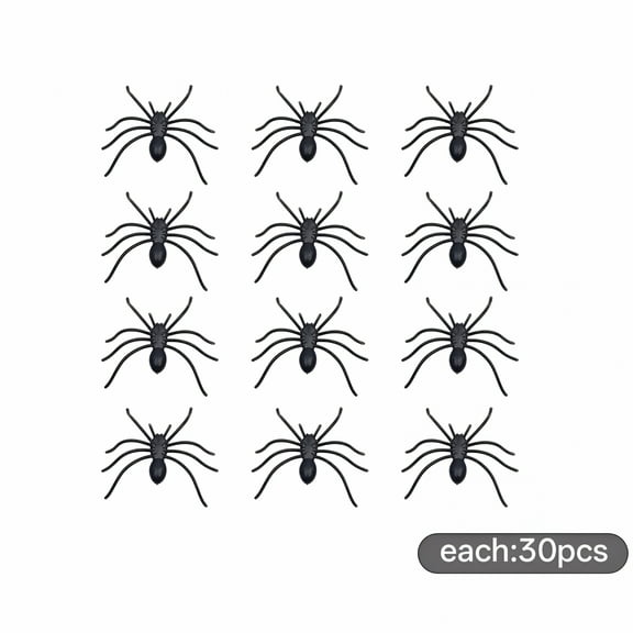 BESTSKY 30Pcs Scary Halloween Spider Decorations Durable and Horrible Plastic Spiders
