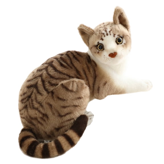 BESTSKY 30cm Cat Stuffed Animal, Ultra Soft Silk-Like Plush Kitten Toy with Adorable Expression, Cozy Pet Gift for Kids