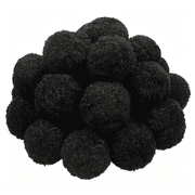 BESTSKY 30pcs Large Pom Poms 2 Inch Black Craft Pom Poms Fuzzy Pompoms Balls for DIY Arts and Crafts Projects Home Decorations 30pcs Set black pom poms