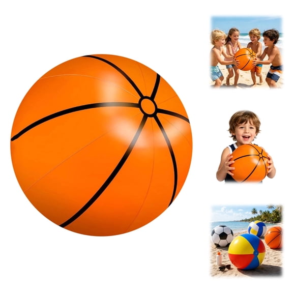 BESTSKY 31 Inch Beach Balls Inflatable Pool Balls, Large Sand Balls 16 Inch, Rainbow Colored for Pool Party, Summer Water Fun and Birthday Parties, Style C Pool Ball
