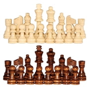 BESTSKY 32-Piece Wooden Chess Set, 2.2 Inch Premium Game Pieces for Board Game Enthusiasts, Tournaments, and Family Fun