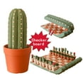 thumbnail image 1 of BESTSKY 32Pcs Printed Cactus Chess Set - Roll-Up Portable Board with Plant Pieces, Travel-Friendly Chess Game, Unique Cactus Themed Board Game for Home & Travel Entertainment, Multicolor, 1 of 7