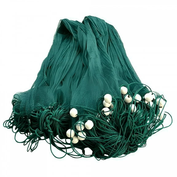 BESTSKY 33FT Nylon Beach Seine Drag Net Fishing Cast Monofilament Fish Mesh Sinker Nets