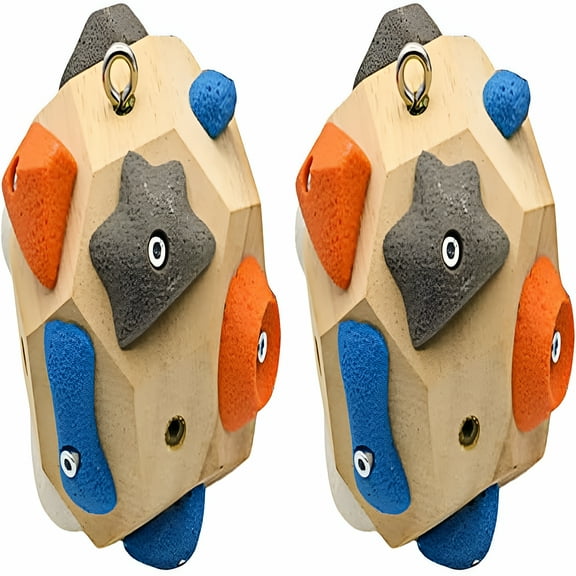 BESTSKY 3D Climbing Boulder Block, Portable Wooden Finger Strength Trainer