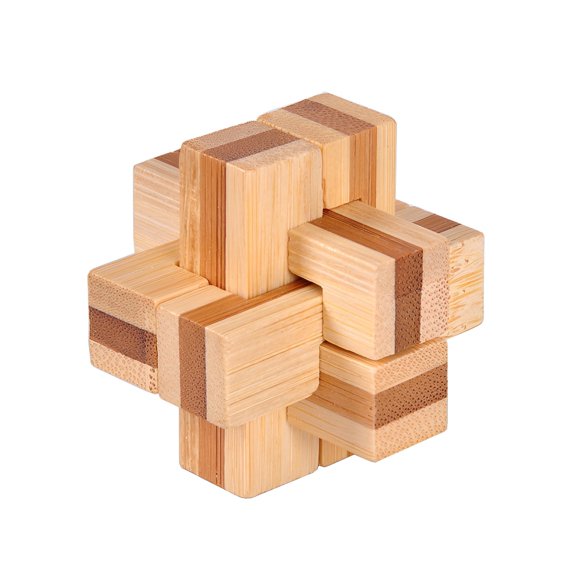 BESTSKY 3D Puzzle for Adults, Wooden Structure Brain Teaser, Boosts Spatial Awareness, Challenging Building Model Kit for Home Leisure, Brown