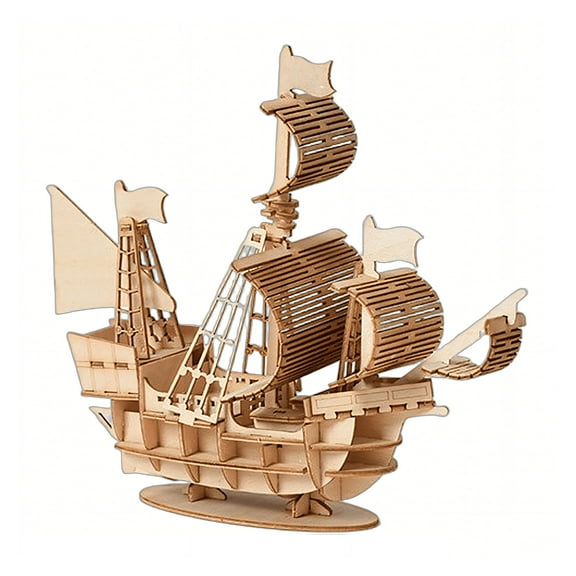 BESTSKY 3D Puzzles,DIY Handcraft Experience Model Kit Puzzle,3D Model Building Model Kit Puzzle,Sailboat