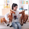 thumbnail image 1 of BESTSKY 3D Simulation Horse Animal Plush Stuffed Doll Kids Toy Room Decor Photo Props, 1 of 7