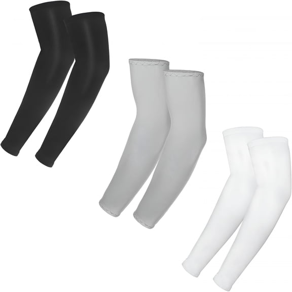 BESTSKY 3Pairs Arm Sleeves for Kids,Outdoor Breathable Elastic Ice Sleeve for Youth Basketball Football Baseball Sports