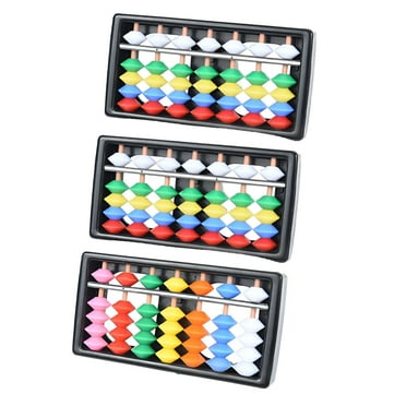 BESTSKY 3Pcs Abacus,7Rows Bead Counter, Toddler Math Learning Toys,Color_Mixing1