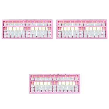BESTSKY 3Pcs Abacus,5Rows Counting Toys, 3Rd Grade Math Manipulatives,Pink