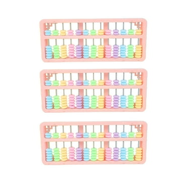 BESTSKY 3Pcs Abacus,13Rows Kids Counting Tools, Toddler Math Learning Toys,Pink