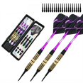 thumbnail image 1 of BESTSKY 3Pcs Darts Advanced Copper-Plated Iron Darts for Maximum Control,High-Accuracy Plastic Darts Tip,Balanced High-Density Aluminum Dart Flights,Purple, 1 of 4