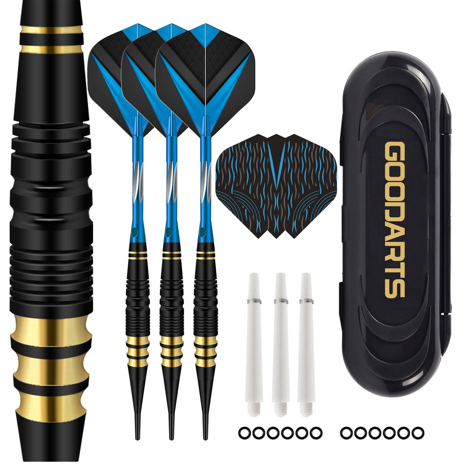 bottelsen gt black steal 90% tungsten soft tip dart, 18 gram