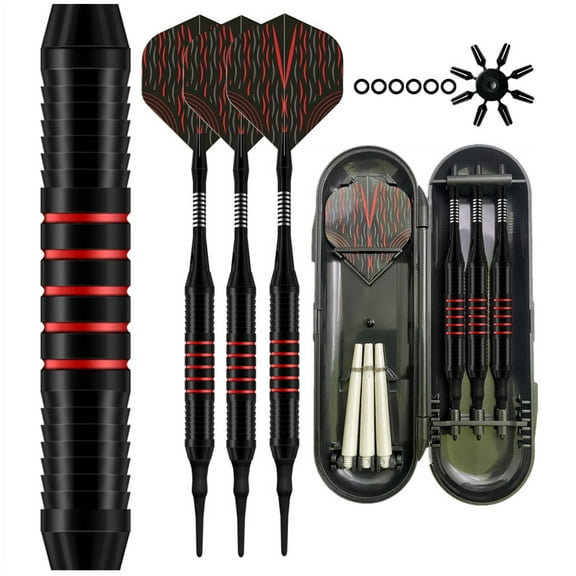 BESTSKY 3Pcs Darts Lightweight Soft Tip Darts,Optimized Darts Metal Tip Set for Enhanced Throwing Control,Red