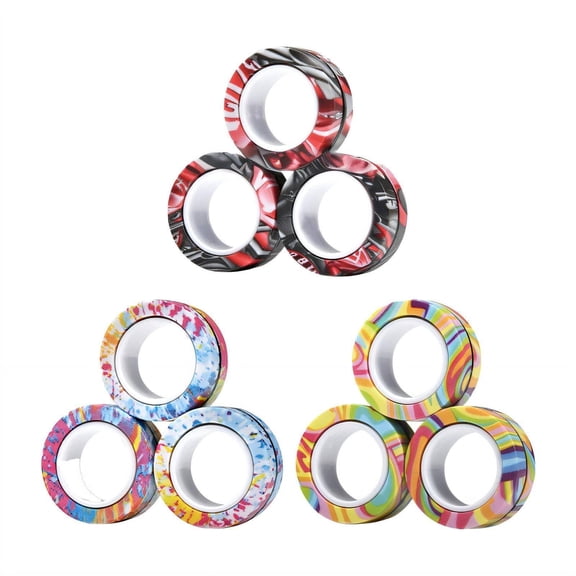 BESTSKY 3Pcs Fidget Spinner,Magnetic Force Bracelet Fidget Ring,Fidget Magnets