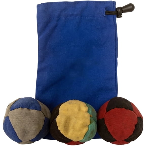 BESTSKY 3Pcs Handmade with Pouch, Guatemalan Handmade Unique Pattern Footbag, Soft Durable Juggling Ball for Kids Adults Outdoor Game Gift