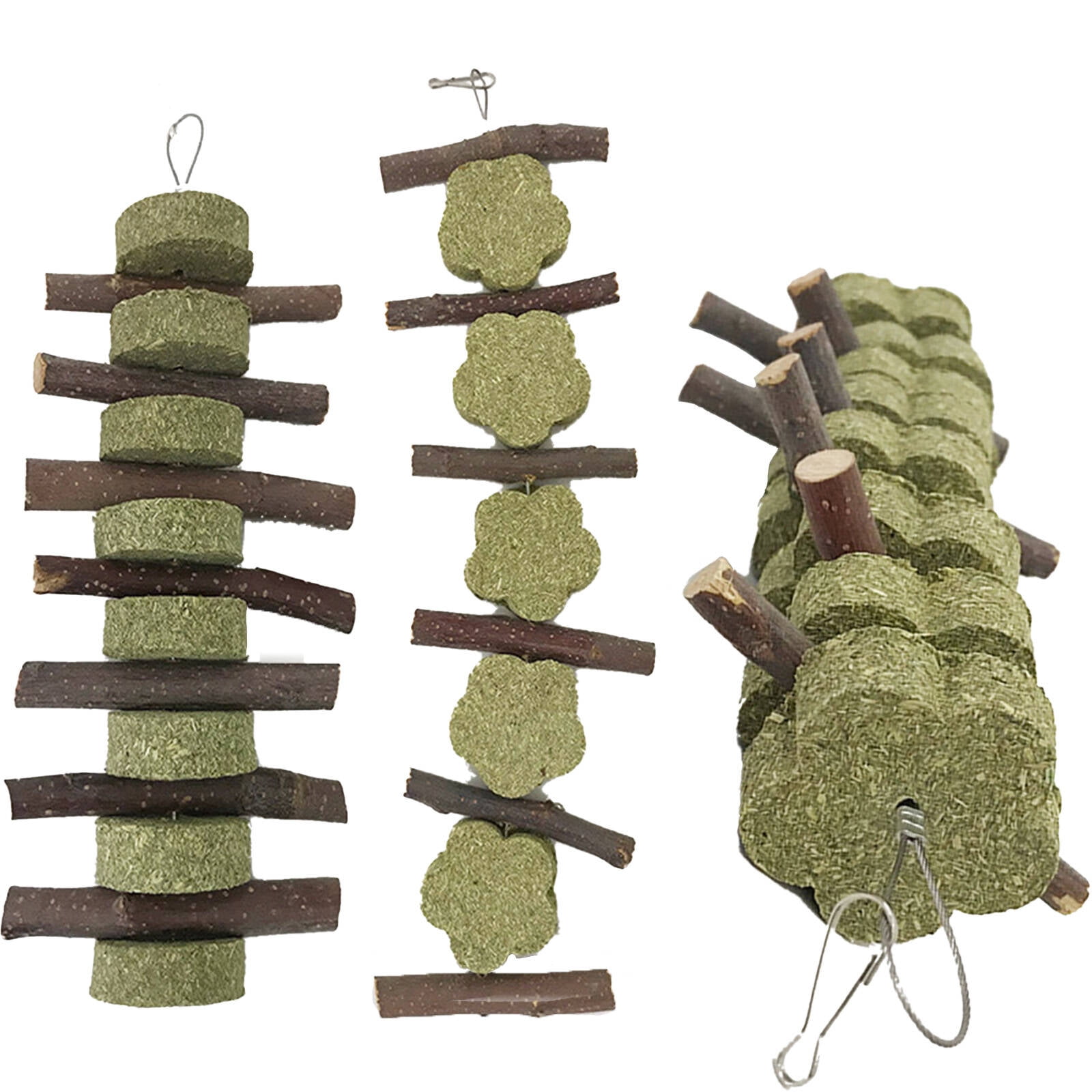 Griddying Rabbit BESTSKY 3Pcs Healthy Rabbit Chew Toys,Rotating Hook Rabbit Toys for ...