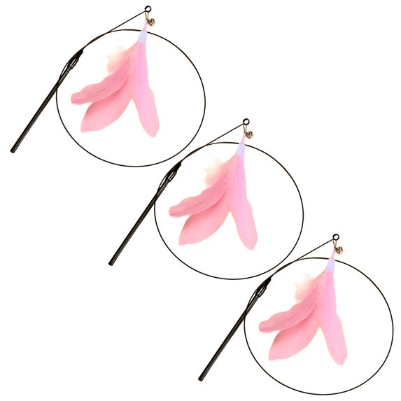BESTSKY 3Pcs Interactive Cat Toy,Bright and Fun Streamers Interactive Cat Toys,Quick Play Activation Kitten Toys,Style2