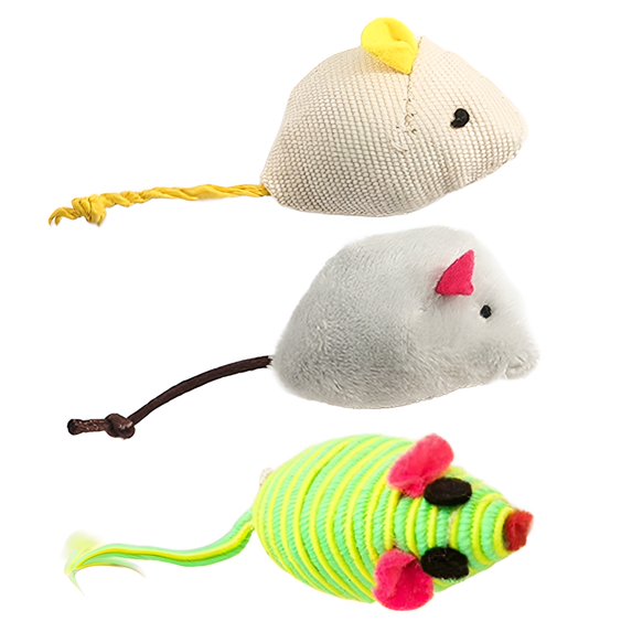 BESTSKY 3Pcs Interactive Cat Toy,Interactive Plush Toy Automatic Cat Toy,Keeps Cats Entertained Hours Cat Mouse Toy,Style2