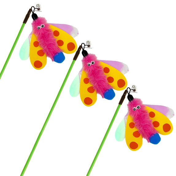 BESTSKY 3Pcs Interactive Cat Toy,Interactive Streamers Cat Stuff,Fun Play Cats Kitten Toys,Style2