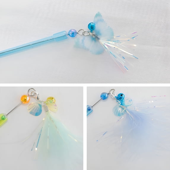BESTSKY 3Pcs Kitten Toys,Improved Coordination Cat Wand,Visual Stimulation Play Cat Toys Interactive,Style1