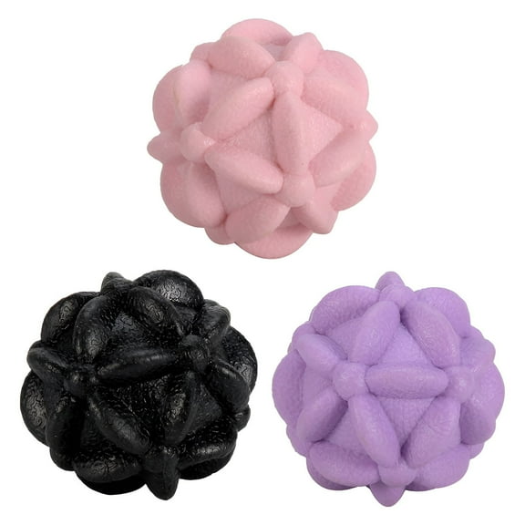 BESTSKY 3Pcs Massage Ball,Petal-Inspired Raised Point Massage Roller Ball,Precision-Built Shape Trigger Point Ball,Color Mixing4