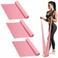 thumbnail image 1 of BESTSKY 3Pcs Resistance Bands for Working Out,Lasting Bounce Yoga Strap,Resistance Band for Recovery,Physical Therapy,Pilates,Rehab,Fitness,Pink, 1 of 7