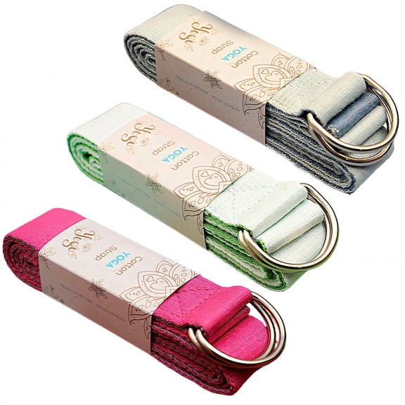 BESTSKY 3Pcs Stretching Strap,Broad Material Stretch Bands for Exercise,Yoga Straps for Stretching Home Gym Physical Therapy,Style1