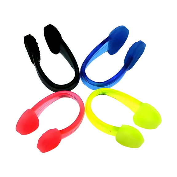 BESTSKY 4-Pack Nose Plugs for Swimming, Soft Silicone Waterproof Swim Nose Clip Set, Anti-Slip Swimming Nose Clips for Adults