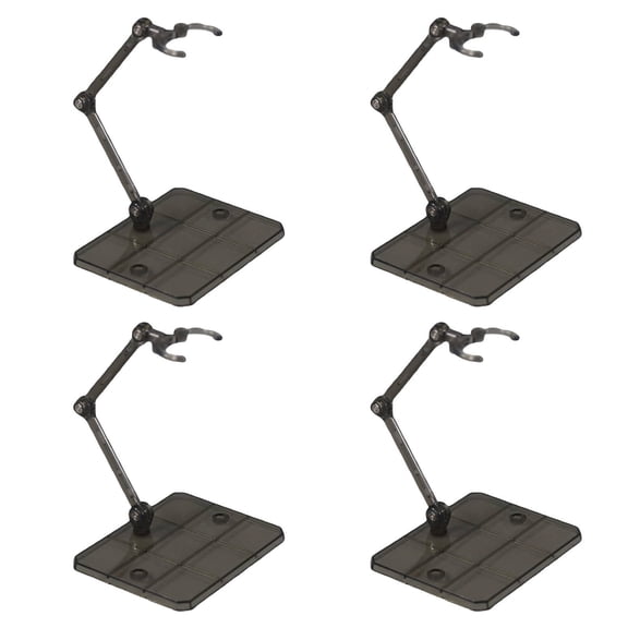 BESTSKY 4 Pcs Action Figure Stand, Adjustable Black Display Base, Clear Support Holder for Collectibles, Wide Compatibility