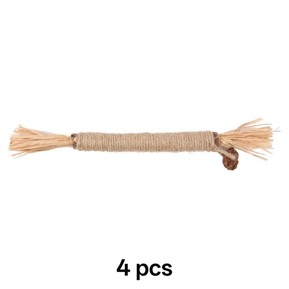 BESTSKY 4 Pcs Catnip Chew Sticks with Bell, Interactive Cat Toy & Teeth-Cleaning Dental Chew, Fun Feline Accessories