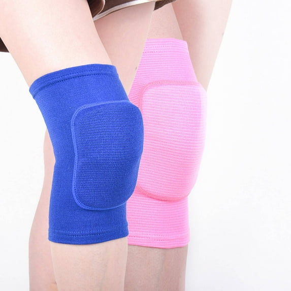 BESTSKY 4 Pcs Knee Brace for Women,Cushioned Fit Knee Compression Sleeve,Stretchable Design Sweat-Resistant Knee Sleeve,Blue&Rose Red