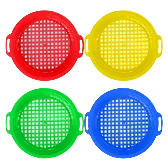 BESTSKY 4-Piece Plastic Sand Strainer Beach Toys Set