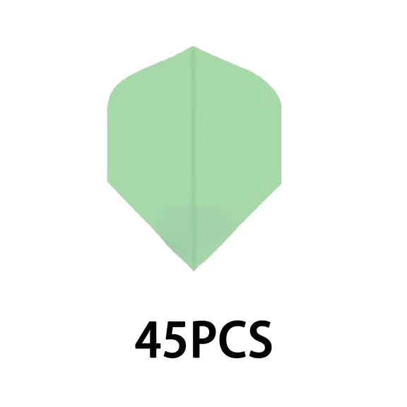 BESTSKY 45Pcs Darts Aerodynamic Polyester Dart Flights,Optimized Airflow Dart Accessories for Maximum Accuracy,Stylish Pure Color Dart Flights for All Skill Levels,Green