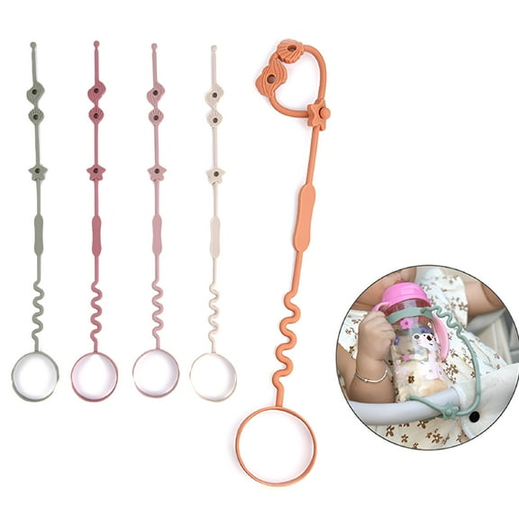 BESTSKY 4PCS Toy Straps for Baby, Silicone Pacifier Clip, Applies to Car Seat Toy, Teether Toy, High Chair, Stroller Accessories, Baby Toy Clips, Cribs, Rocking Chair