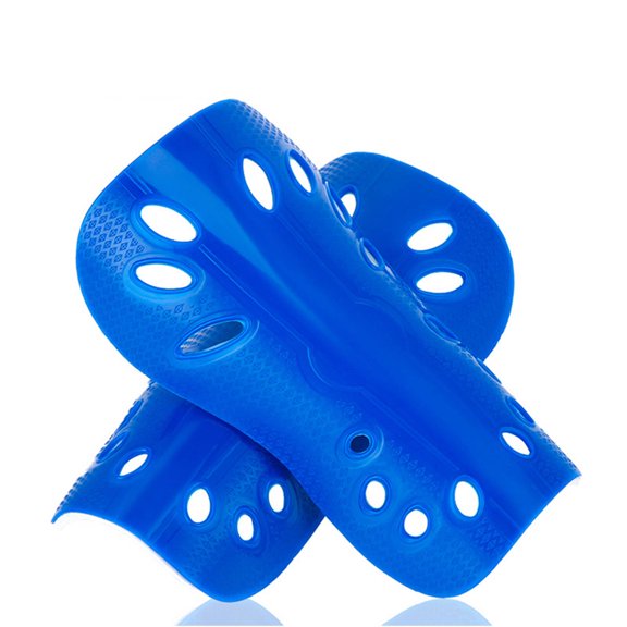 BESTSKY 4Pairs Shin Guards Reinforced Shell Soccer Shin Guards Ergonomic Mini Shin Guards for Pro-Level Protection,Blue